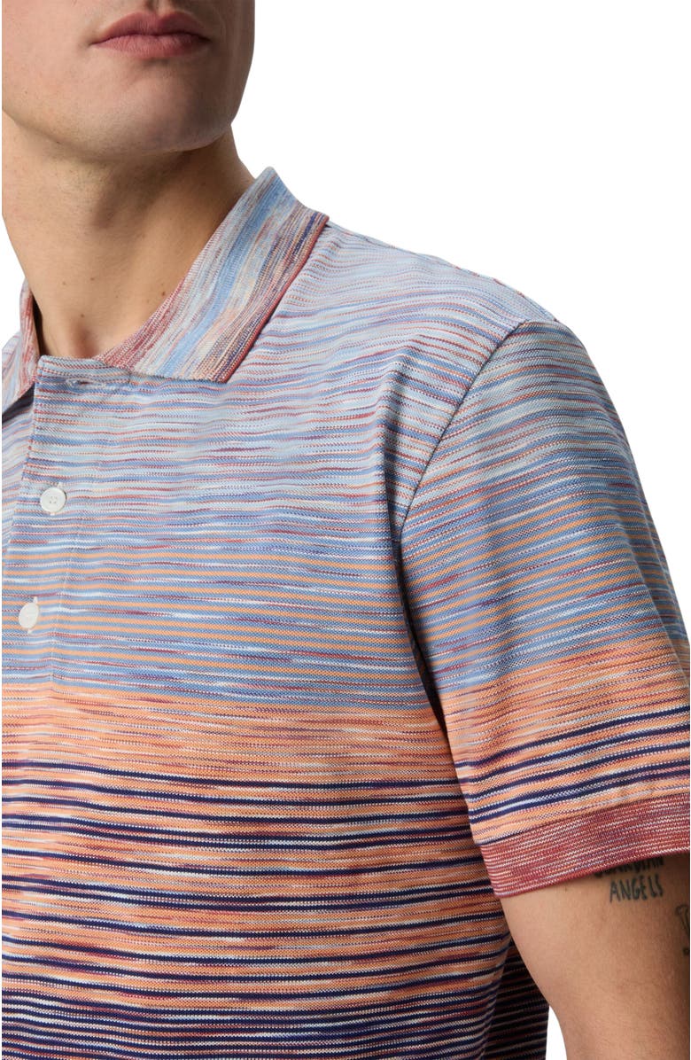 Missoni Polo Shirt In Shaded Slub Cotton Piqué, Alternate, color, 