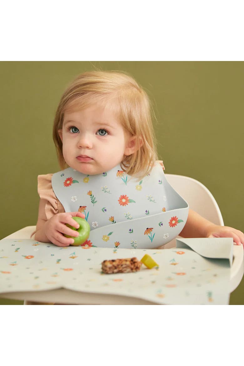 Silicone Mealtime Bundle, Alternate, color, Wildflower Chambray Blue