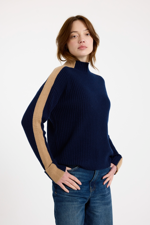 Chamonix Mock Neck 100% Cashmere Sweater