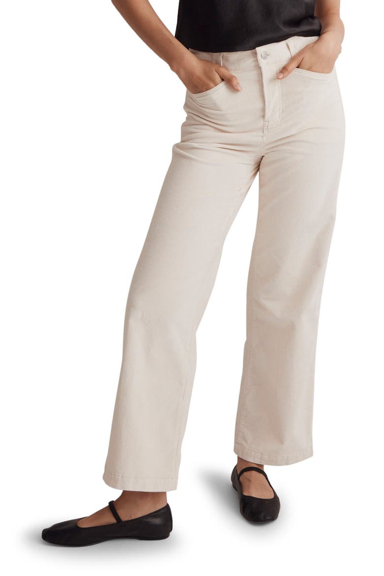 Emmett 2.0 Wide Leg Corduroy Pants, Main, color, ANTIQUE CREAM