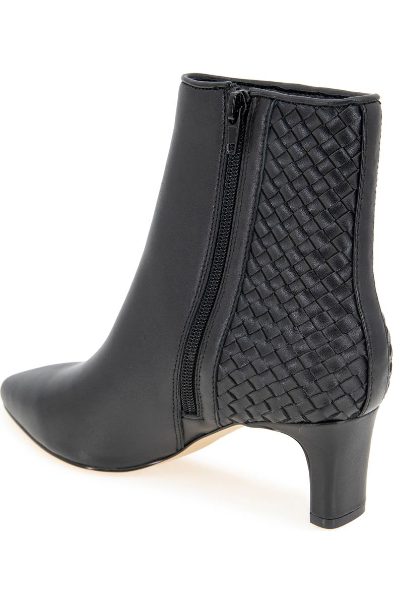 André Assous Winter Water Resistant Pointed Toe Bootie, Alternate, color, Black Woven