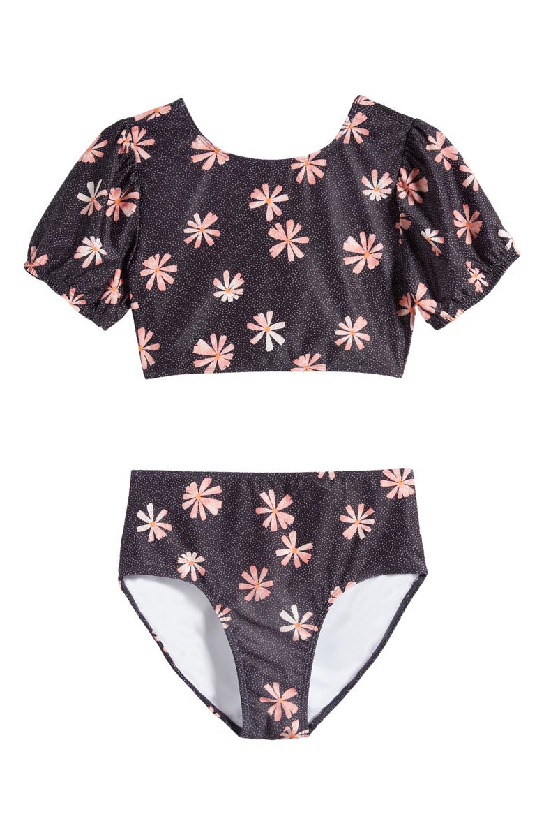 Nordstrom Kids' Puff Sleeve Two-Piece Swimsuit, Main, color,