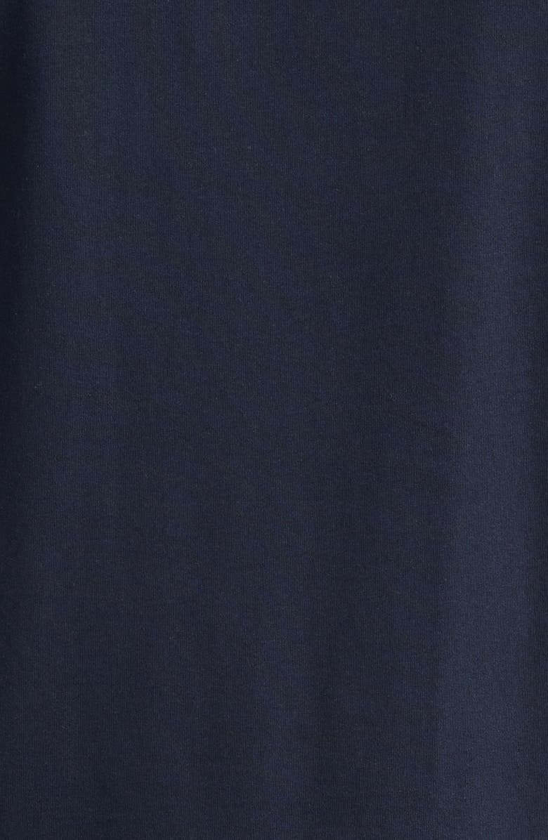 Burberry Ryan Check Trim T-Shirt, Alternate, color, Navy