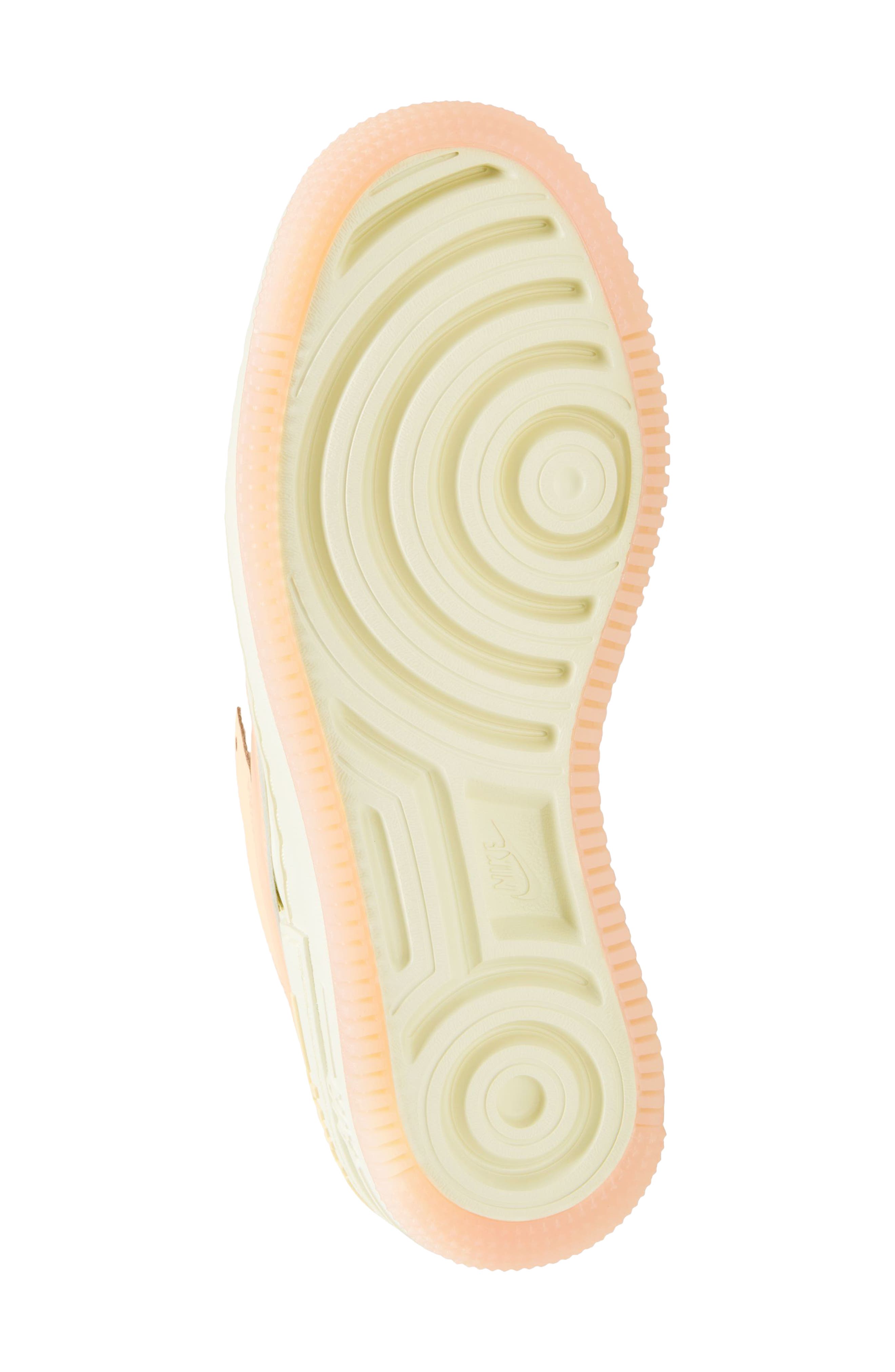 Nike Air Force 1 Shadow Sneaker, Alternate, color, Coconut/ Crimson/ Silver