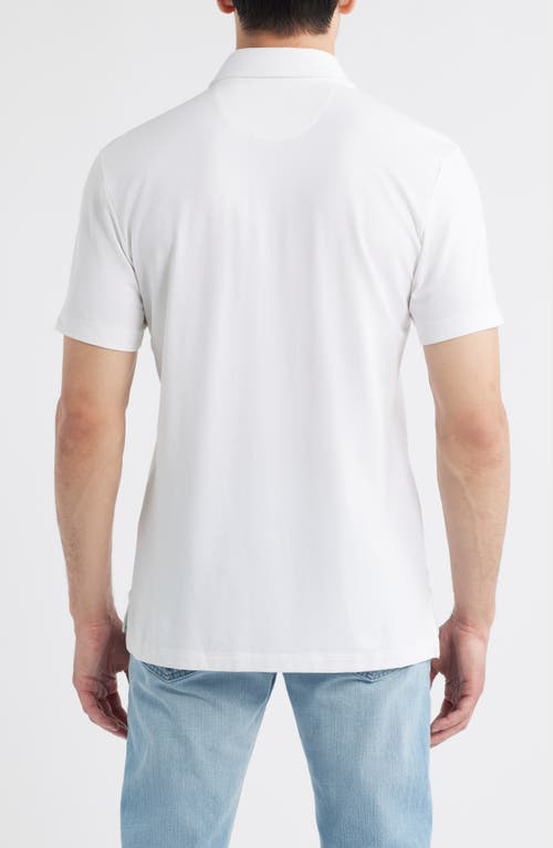 Johnnie-o Idris Top Shelf Heathered Polo In White