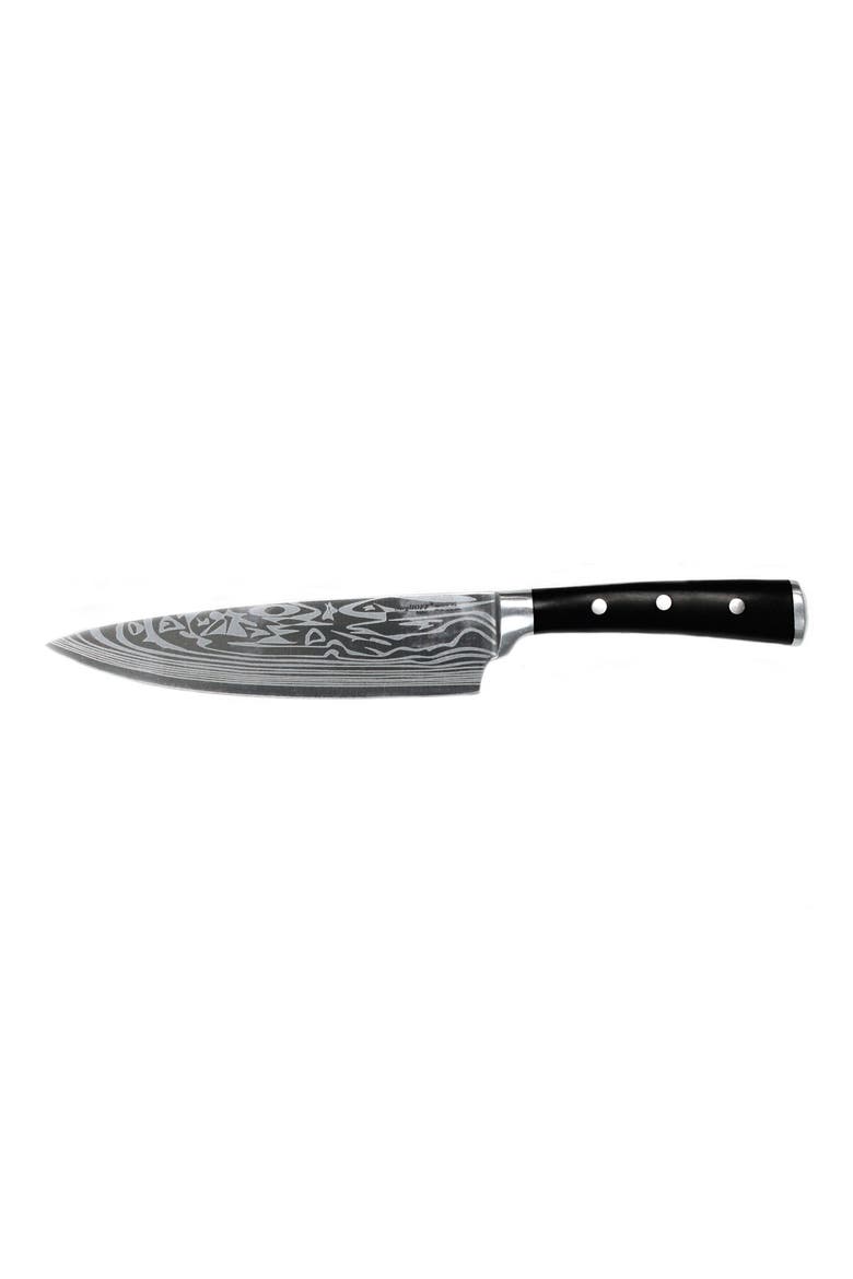 INTERNATIONAL Antigua 8" Chef Knife, Main, color, BLACK/ SILVER