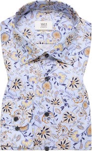 1863 by Eterna Slim Fit Floral Non-Iron Cotton Twill Dress Shirt