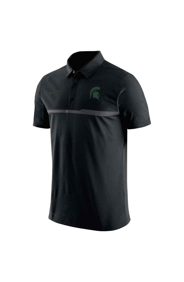 Nike Men's Nike Black Michigan State Spartans Coaches Performance Polo, Alternate, color, 