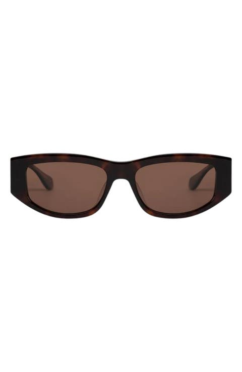 Kalia 55mm Medium Bridge Wide Width Polarized Oval Sunglasses