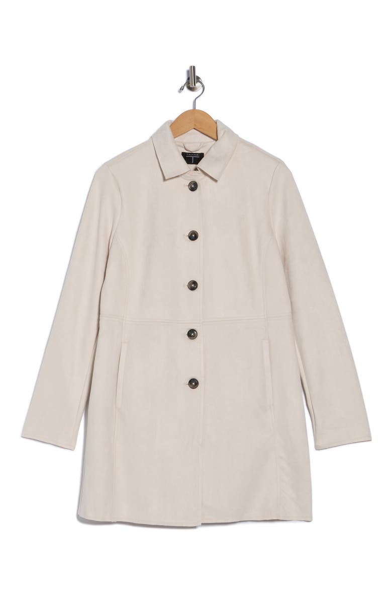 Faux Suede Car Coat, Alternate, color, LIGHT STONE