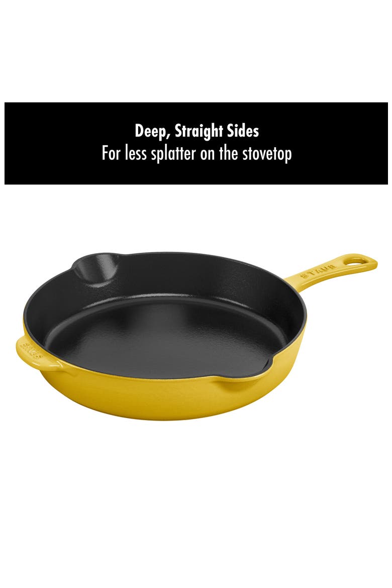 11-Inch Enameled Cast Iron Traditional Skillet, Alternate, color, CITRON