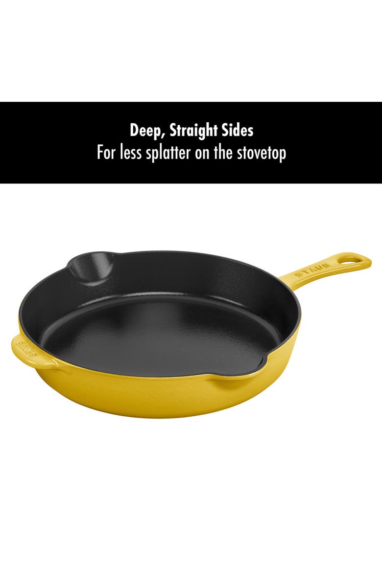 Staub 11-Inch Enameled Cast Iron Traditional Skillet, Alternate, color, Citron
