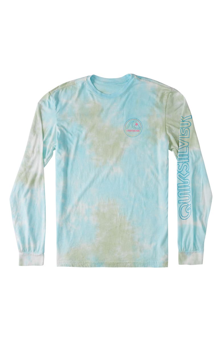 Quiksilver Volume Up Tie Dye Long Sleeve Men's Graphic Tee, Main, color, 