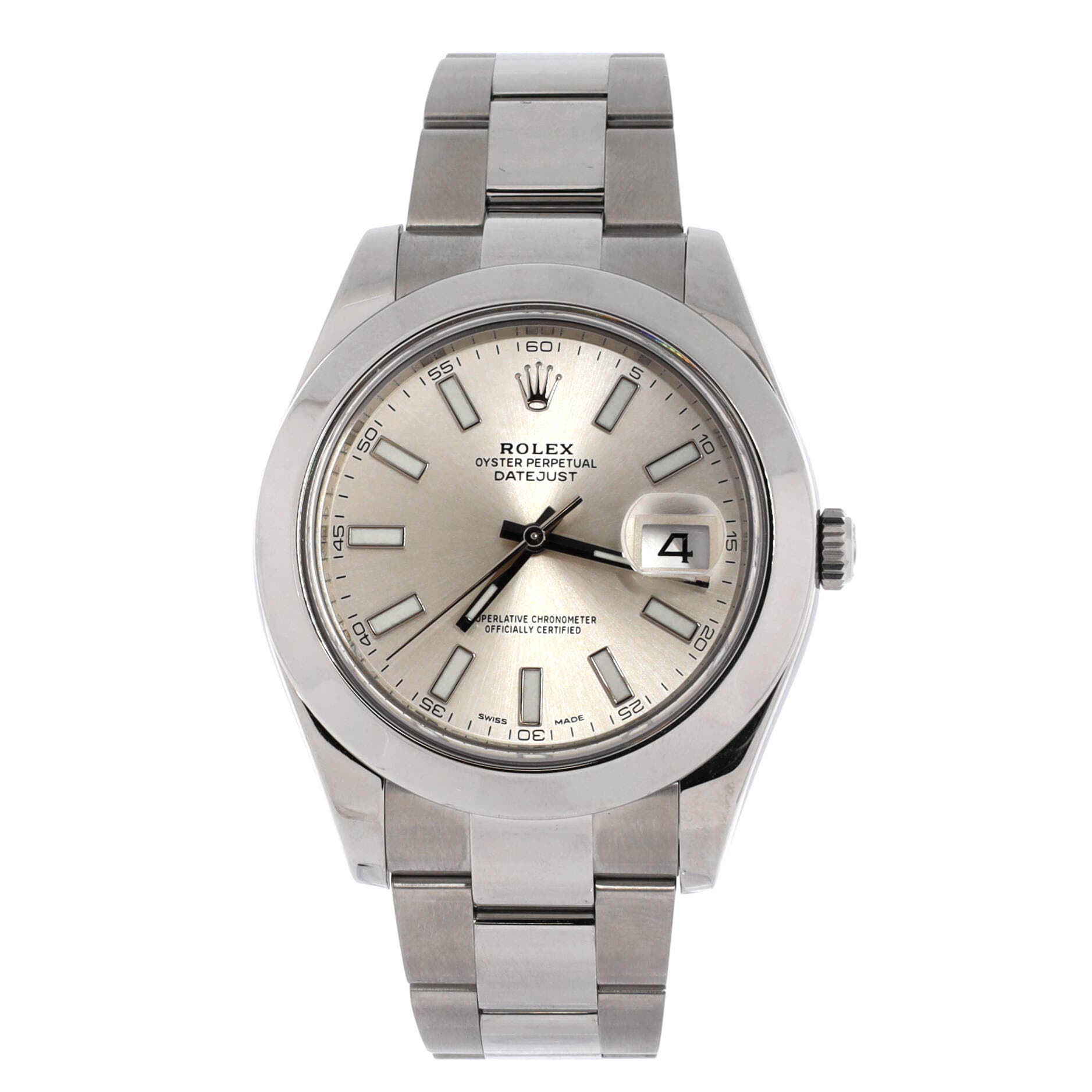Oyster Perpetual Datejust II Automatic Watch Stainless Steel 41, Main, color, Metallic Silver