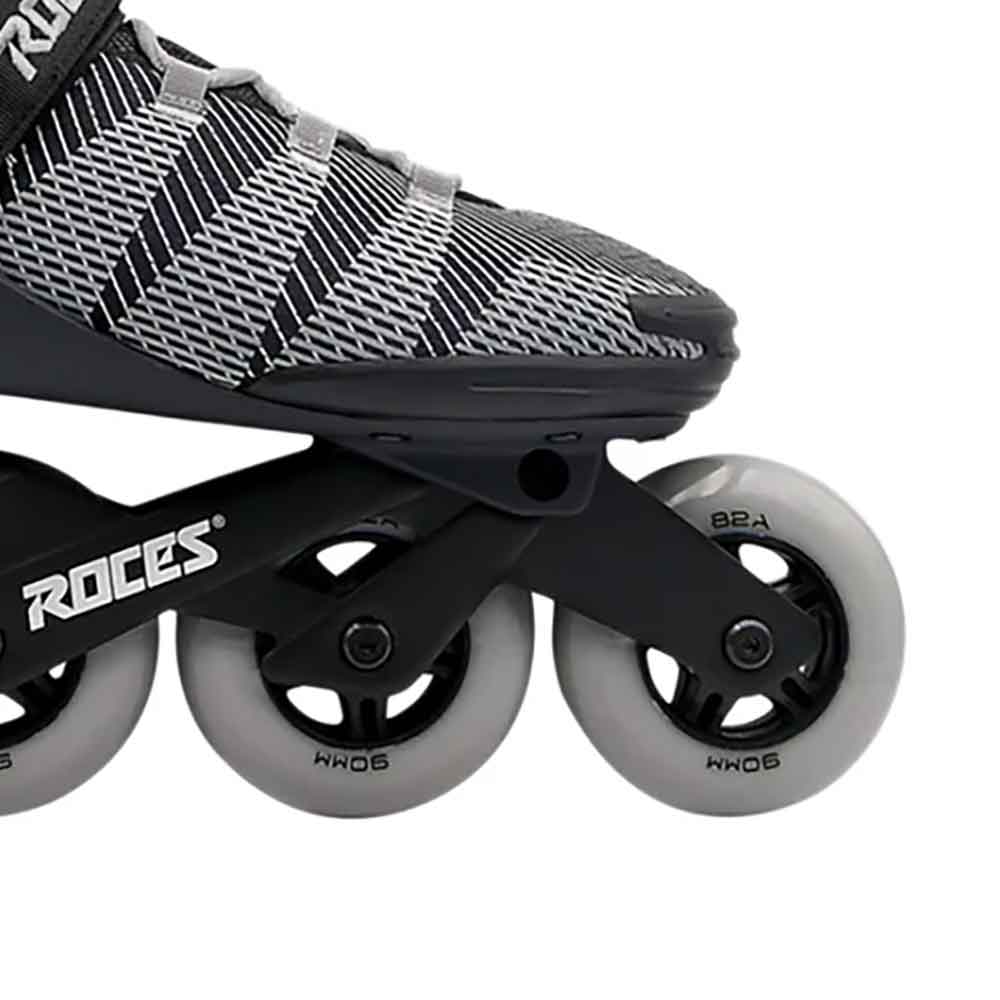 Roces R-EVO 90 Mens Inline Skates, Alternate, color, Black/Grey