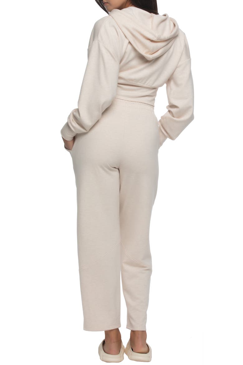 Emery Hoodie & Pants Lounge Set, Alternate, color, HEATHER SAND