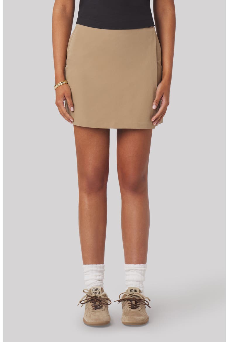 Capri Wrap Miniskirt, Main, color, SAND
