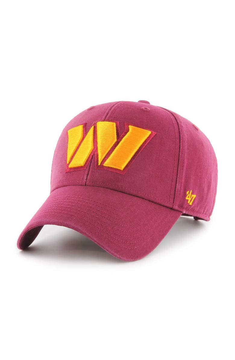 '47 Men's '47 Burgundy Washington Commanders Legend MVP Legacy Adjustable Hat, Main, color,