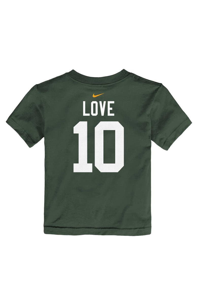 Nike Toddler Nike Jordan Love Green Green Bay Packers Player Name & Number T-Shirt, Alternate, color, Green