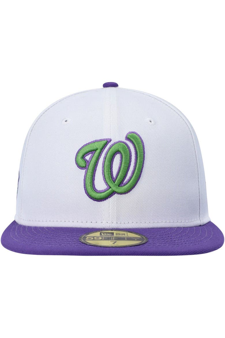 Men's New Era White Washington Nationals  Side Patch 59FIFTY Fitted Hat, Alternate, color, White
