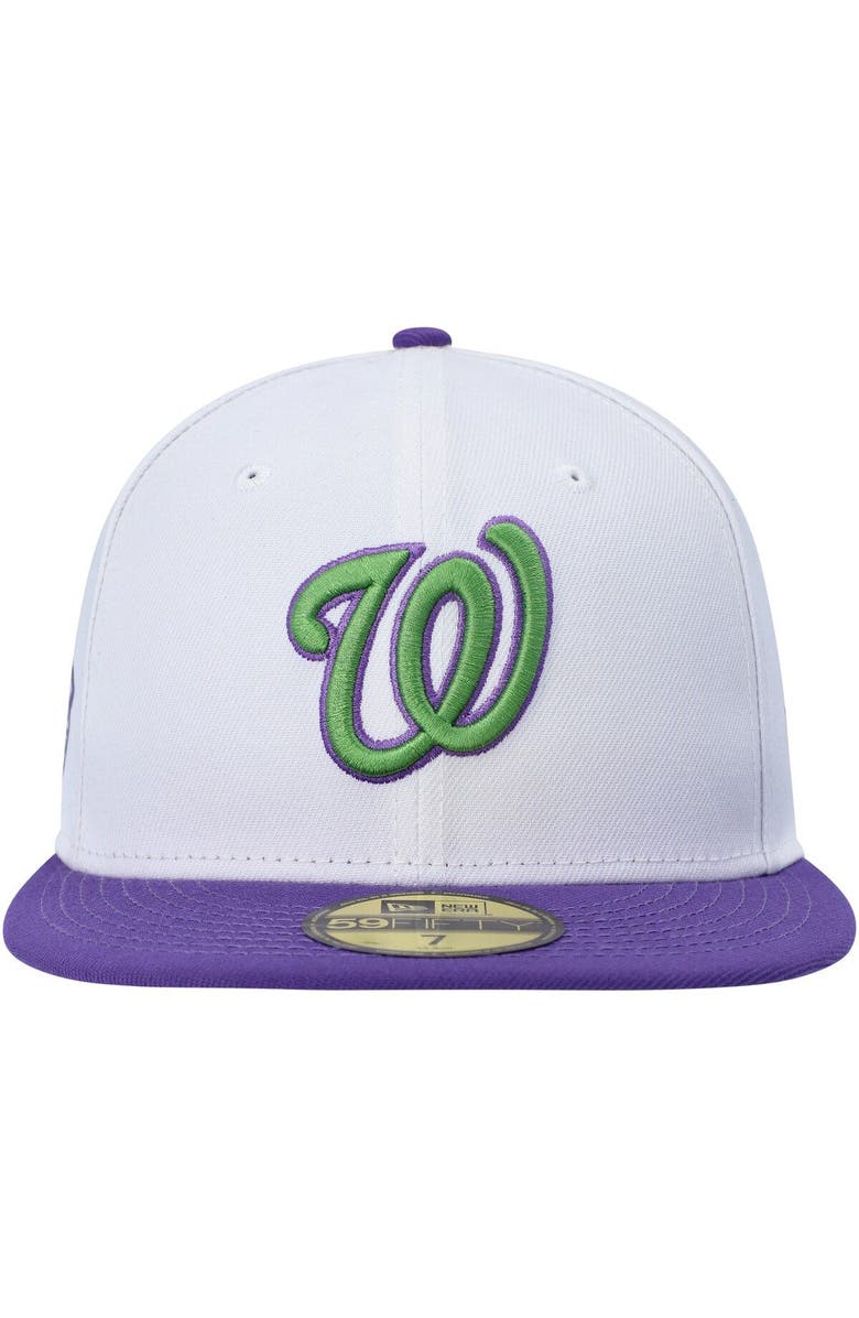 New Era Men's New Era White Washington Nationals Side Patch 59FIFTY Fitted Hat, Alternate, color, White