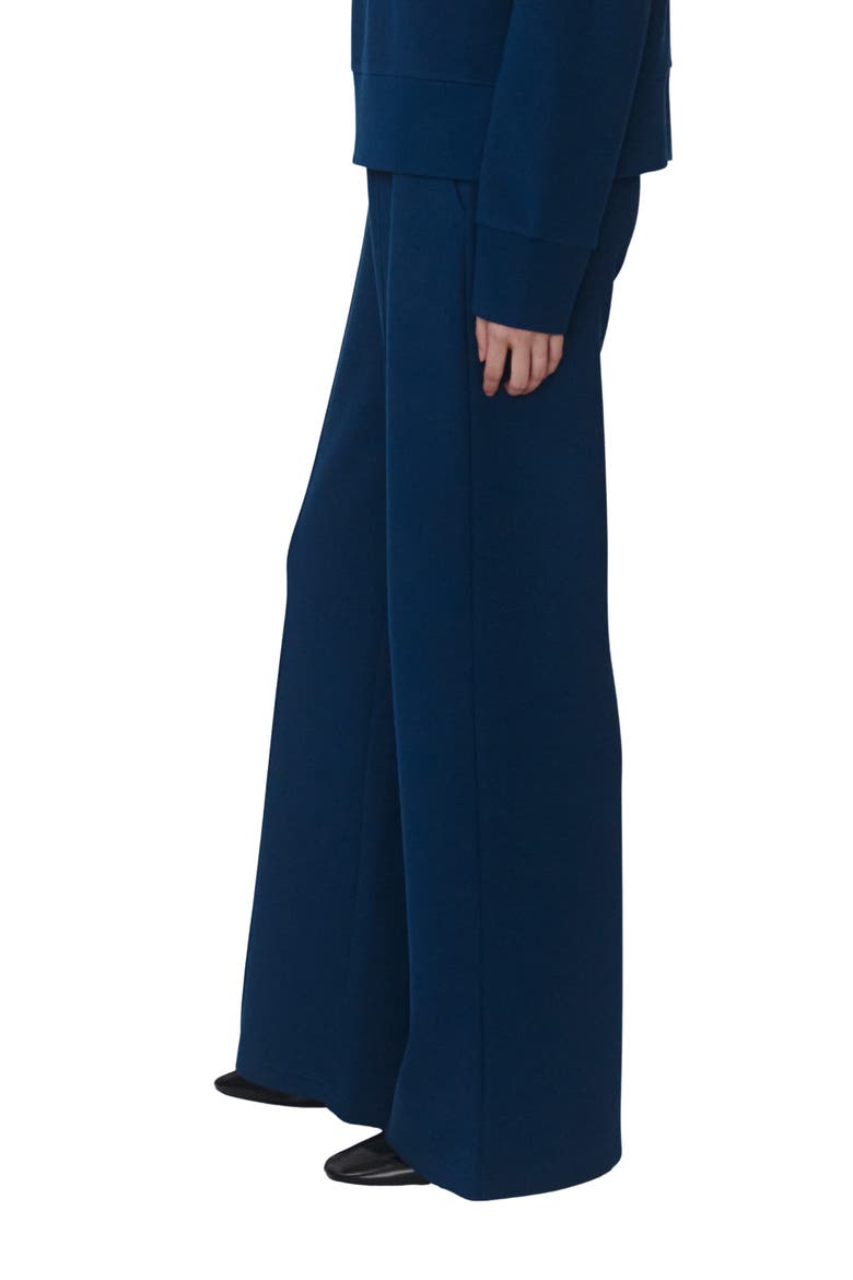The Wide Leg 30-Inch Track Pants, Alternate, color, SEA BLUE