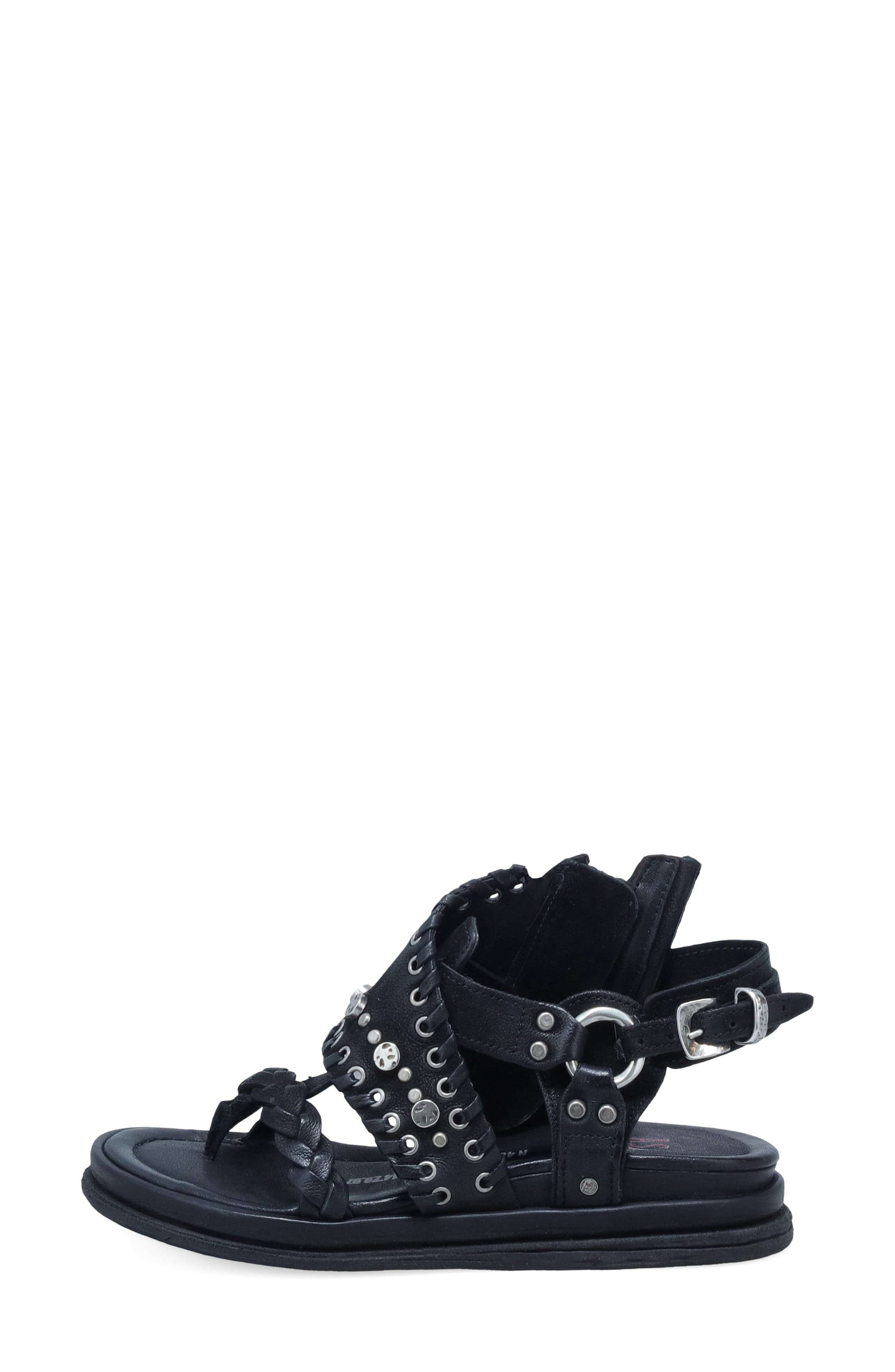 A.S.98 Sullivan Ankle Strap Sandal, Alternate, color, Black