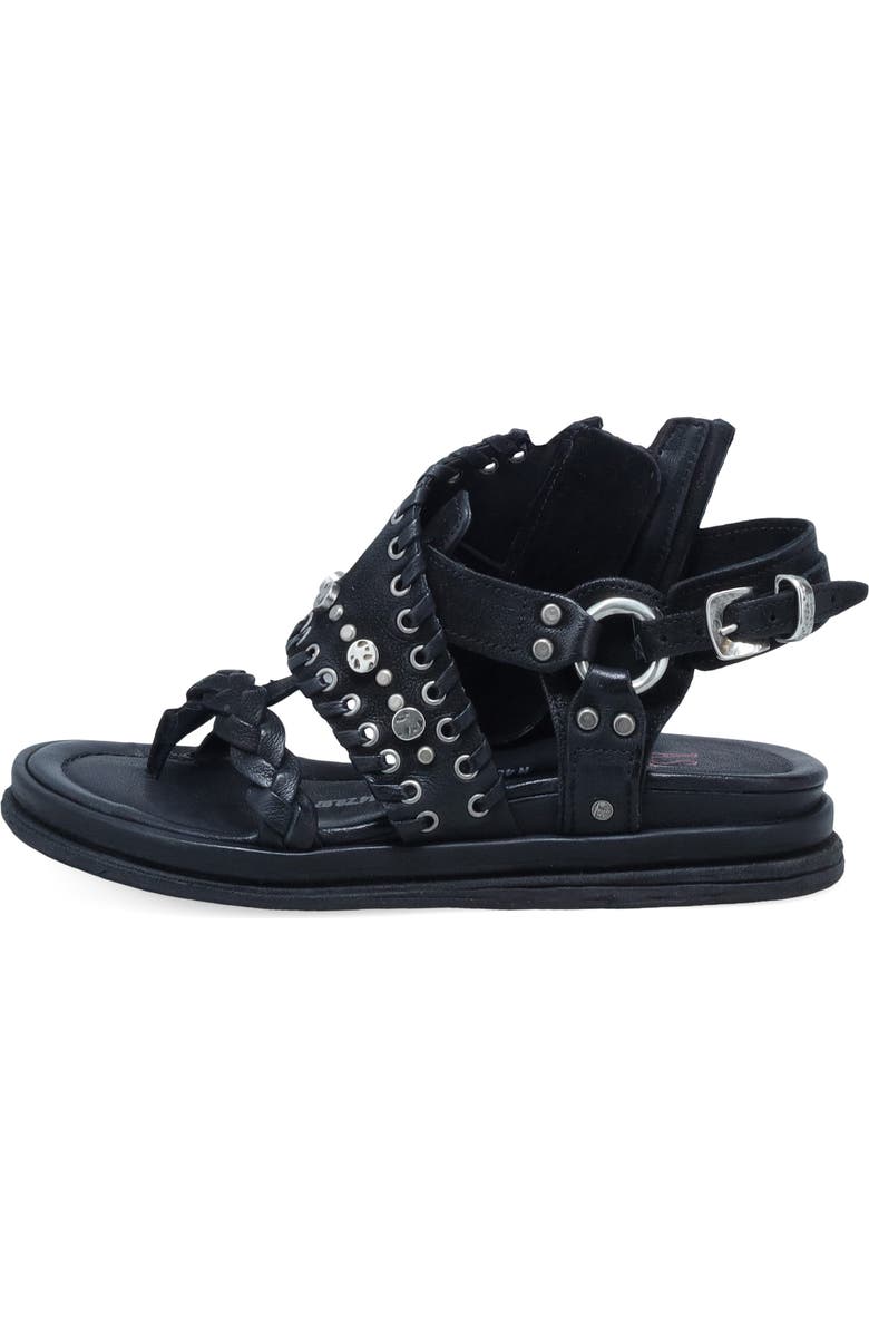 A.S.98 Sullivan Ankle Strap Sandal, Alternate, color, Black