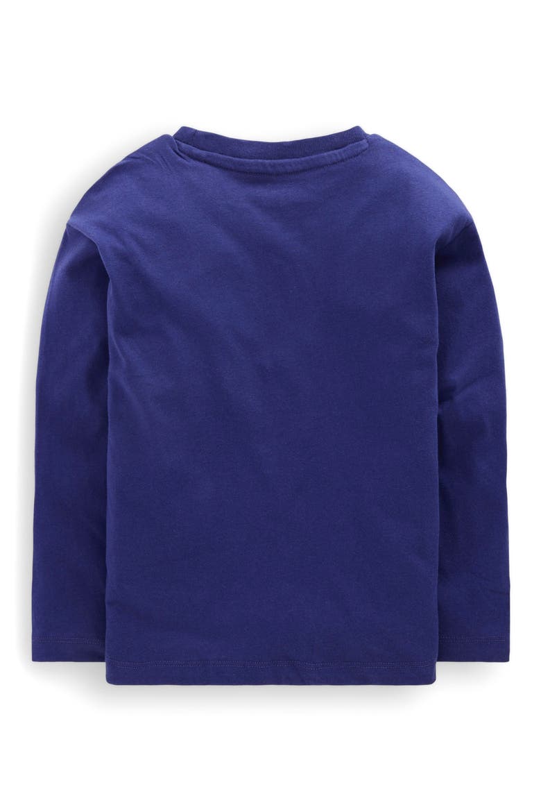 Kids' Heart Appliqué Long Sleeve Cotton Graphic T-Shirt, Alternate, color, TWILIGHT NAVY HEARTS