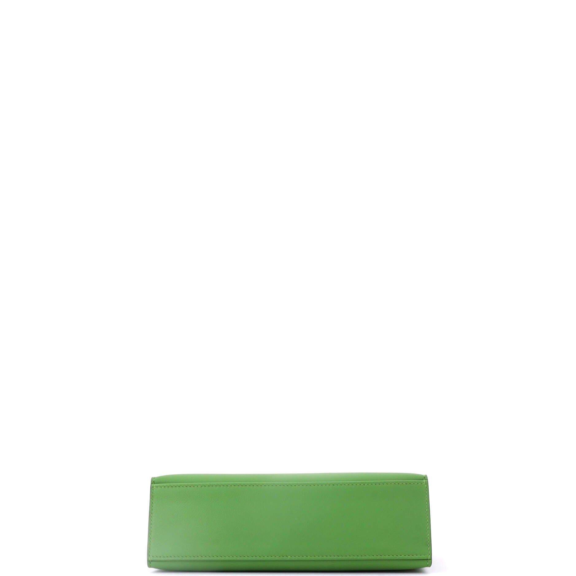 Pre-Owned Hermes Kelly Pochette Swift, Alternate, color, Vert Yucca