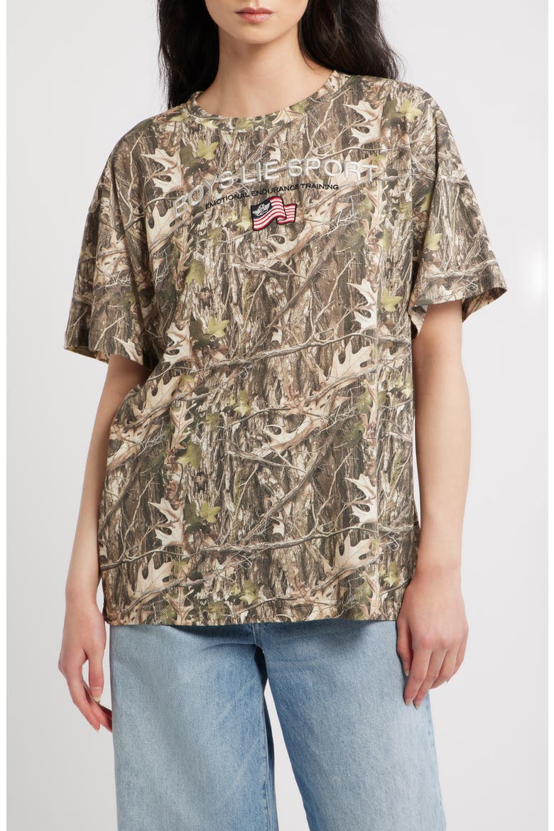 Sport Boyfriend Slub T-Shirt, Main, color, CAMO