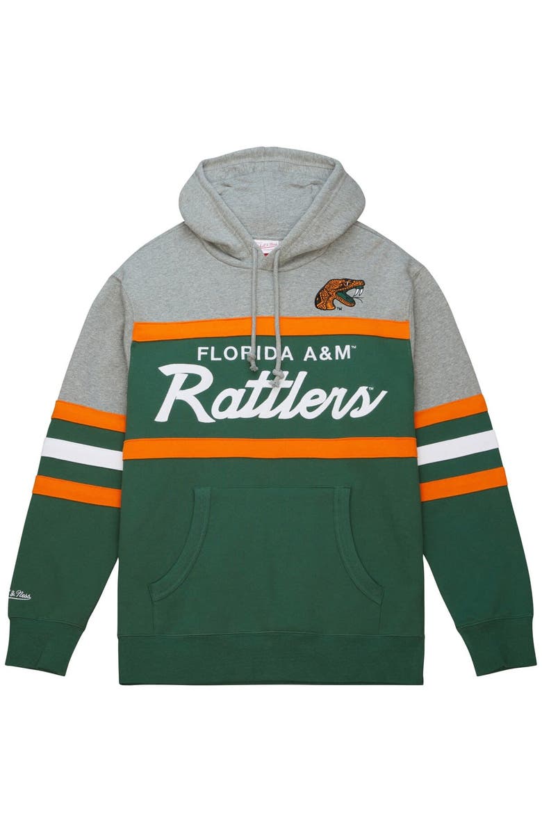Mitchell & Ness Men's Mitchell & Ness Green Florida A&M Rattlers Head Coach Pullover Hoodie, Alternate, color, Green