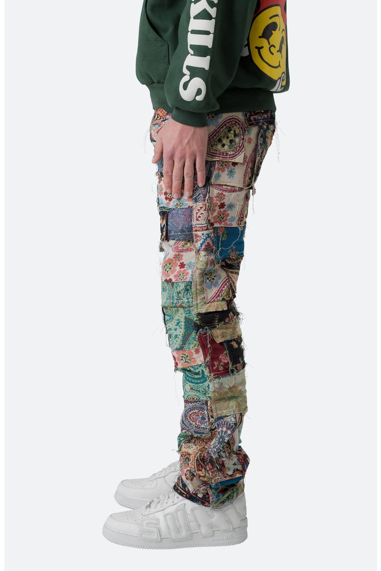Panel Blanket Straight Leg Pants, Alternate, color, GREEN MULTI