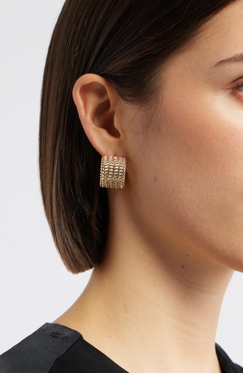 Nordstrom Twisted Wide Hoop Earrings, Alternate, color, Gold