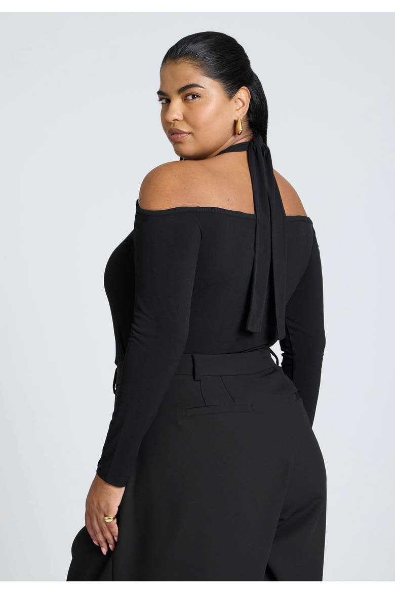 Cross Front Cut Out Top, Alternate, color, BLACK ONYX