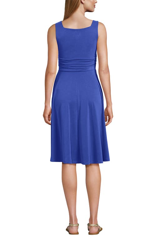 LANDS' END LANDS' END CUPRO FIT AND FLARE SLEEVELESS DRESS
