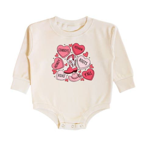 Howdy Valentine
s Day Long Sleeve Romper