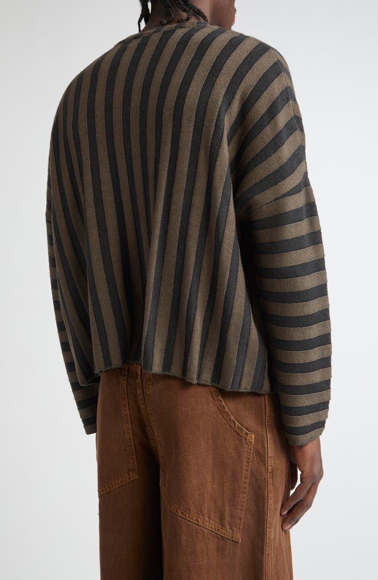 Eckhaus Latta Keyboard Stripe Merino Wool Sweater, Alternate, color, 