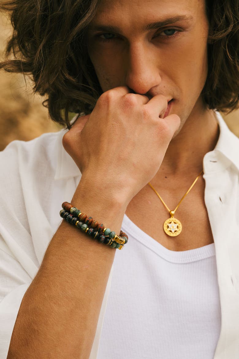 Merkaba Star Spiritual Ascension Necklace, Alternate, color, Gold