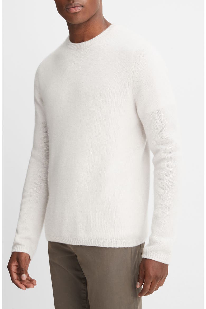 Crewneck Cashmere Sweater, Alternate, color, WHITE