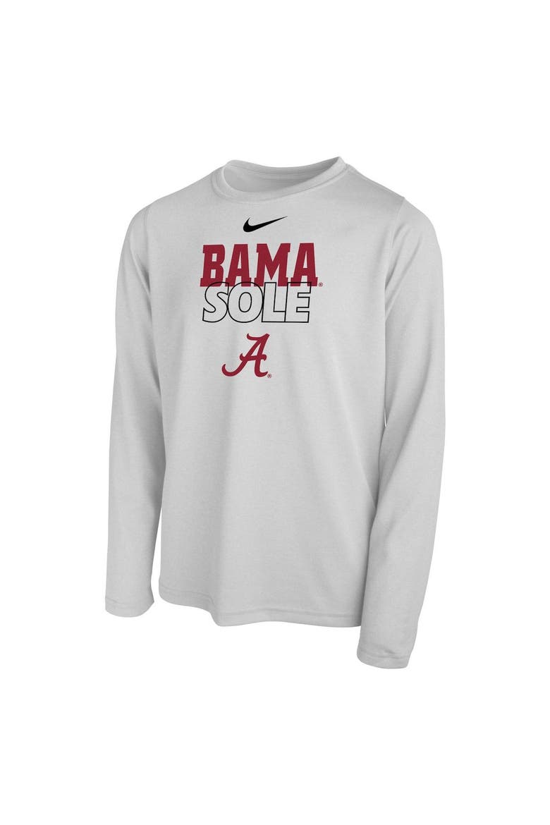 Youth Nike  White Alabama Crimson Tide 2023 On Court Sole Bench T-Shirt, Alternate, color, White