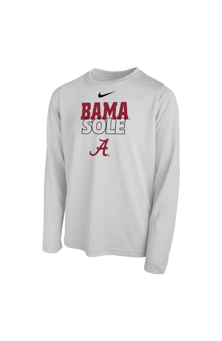 Nike Youth Nike  White Alabama Crimson Tide 2023 On Court Sole Bench T-Shirt, Alternate, color, 