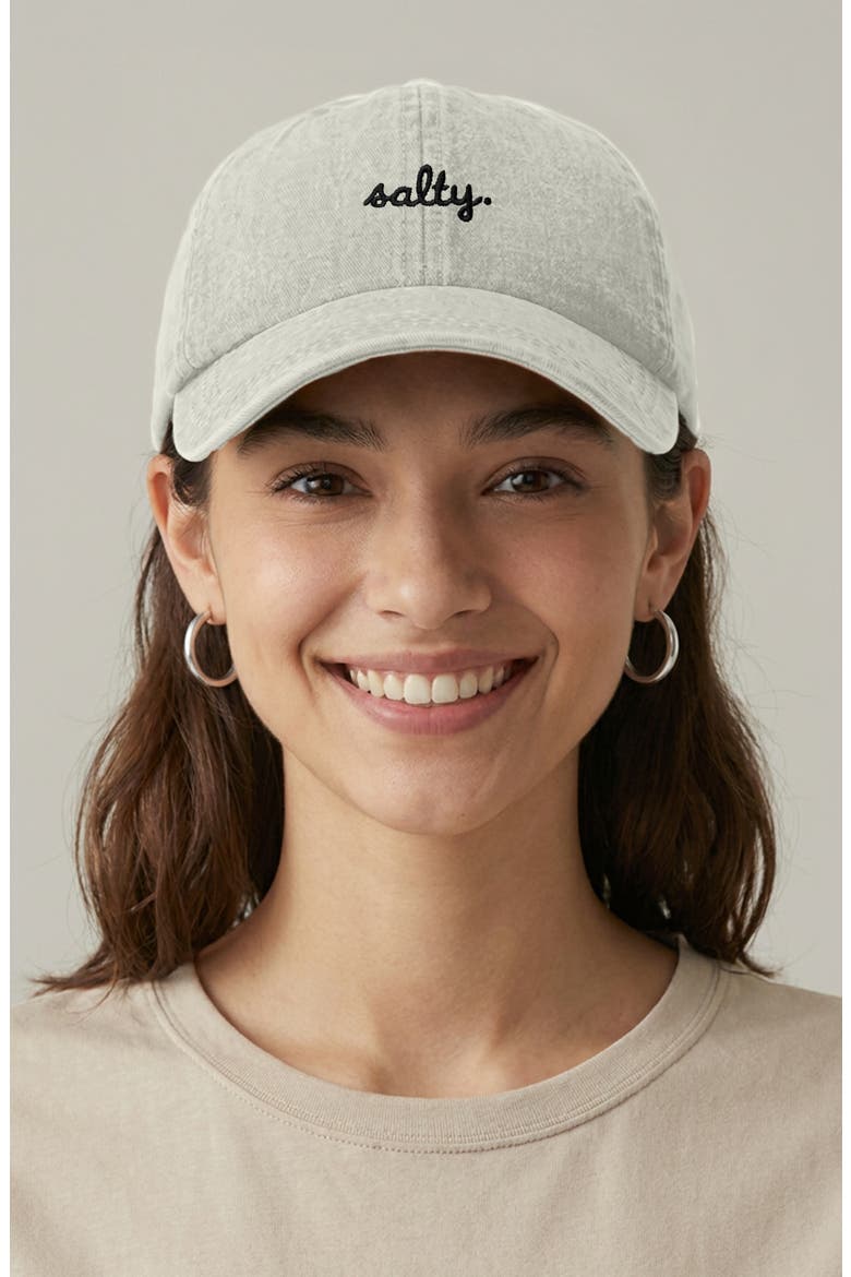 Salty Embroidered Everyday Hat, Alternate, color, Washed Stone White