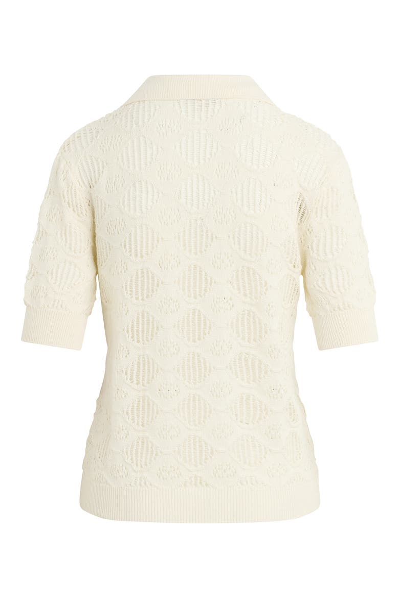 The Courtside Open Stitch Polo Sweater, Alternate, color, IVORY