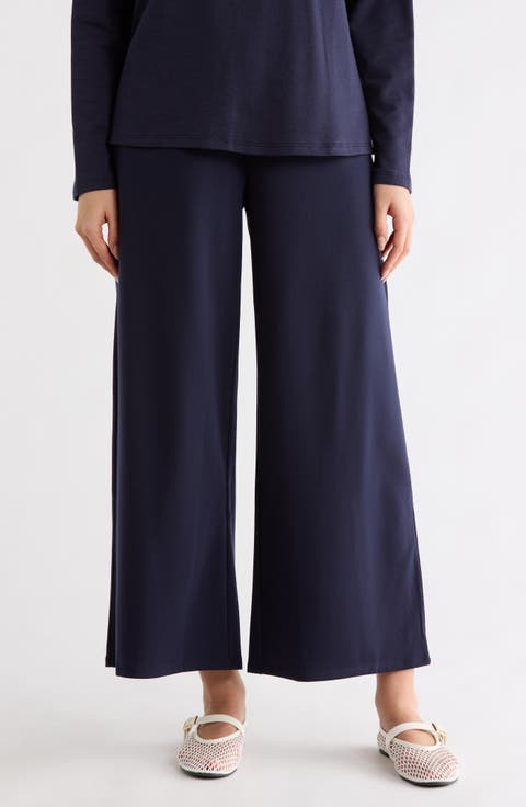 Ponte Wide Leg Pants (Regular & Petite)