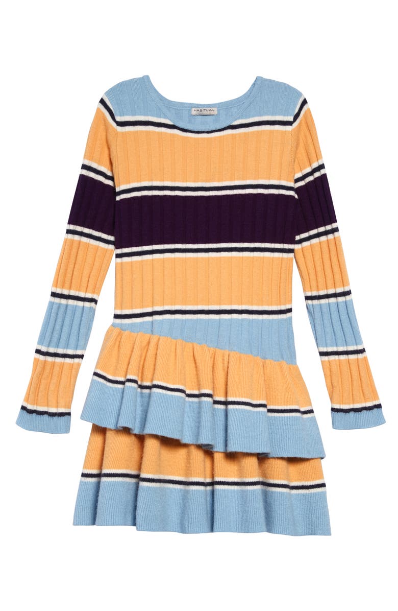 Habitual Maisie Stripe Rib Sweater Dress, Main, color, 