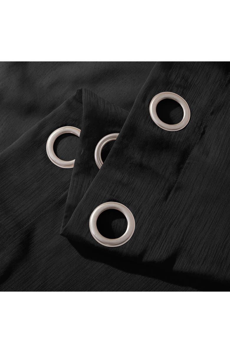 DAINTY HOME Set of 2 Sheer Curtain Panels, Alternate, color, Black