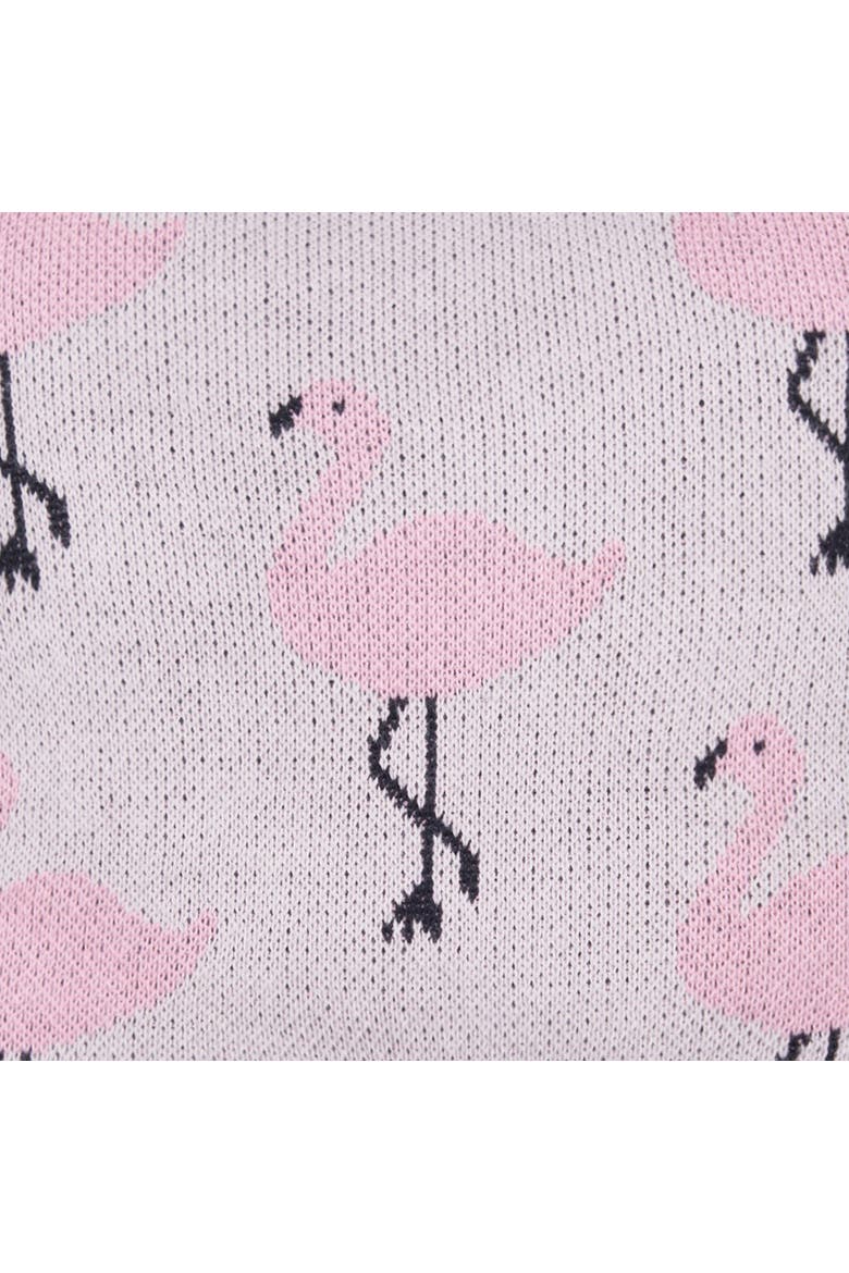 Flamingo Knitted Petite Accent Pillow 10" x 10", Alternate, color, Pink
