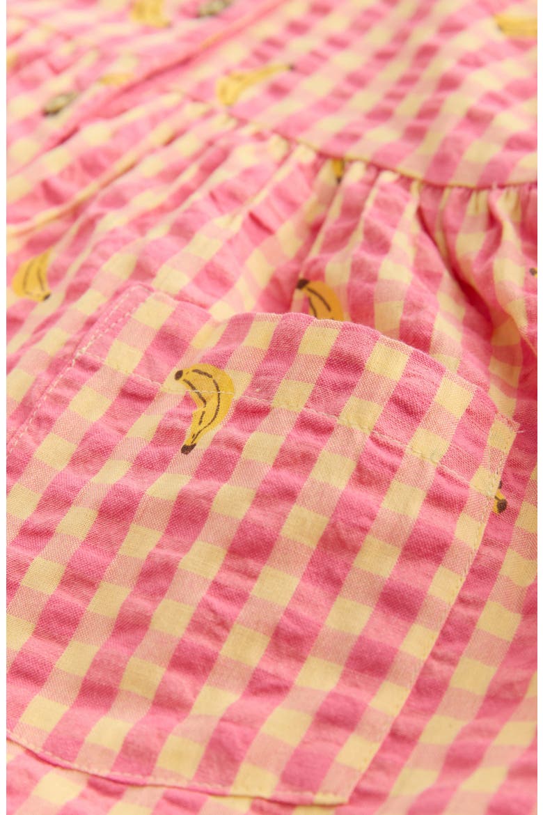 Kids' Gingham Cotton Romper, Alternate, color, PINK