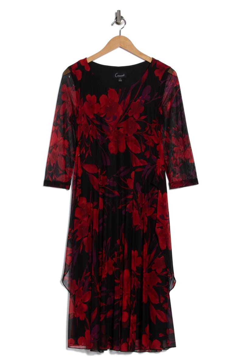 Connected Apparel Waist Tie Mesh Dress, Alternate, color, 